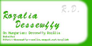 rozalia dessewffy business card